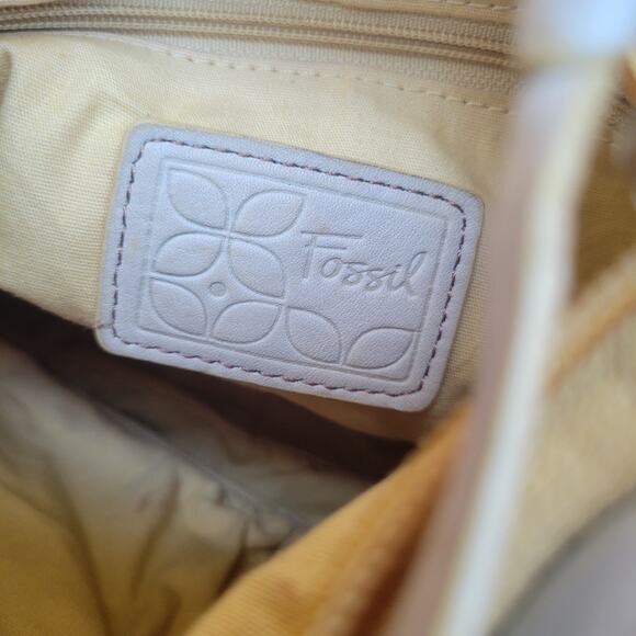 Fossil Vintage SL2083 Crossbody Bag Bone White Leather Western Cottagecore Style - Picture 6 of 12